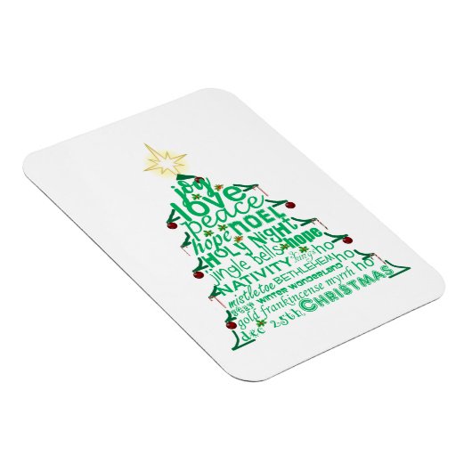 Weihnachtsbaumwörter Magnet (Rechte Seite)