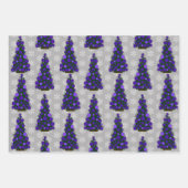 Weihnachtsbaumwrapping Paper Flat Sheet Set von 3 Geschenkpapier Set (Vorderseite)