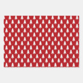 Weihnachtsbaumwrapping Paper Flat Sheet Set von 3 Geschenkpapier Set (Vorderseite 2)
