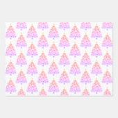 Weihnachtsbaumwrapping Paper Flat Sheet Set von 3 Geschenkpapier Set (Vorderseite 2)