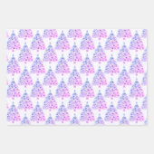 Weihnachtsbaumwrapping Paper Flat Sheet Set von 3 Geschenkpapier Set (Vorderseite)