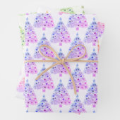 Weihnachtsbaumwrapping Paper Flat Sheet Set von 3 Geschenkpapier Set (Beispiel)