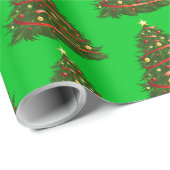 Weihnachtsbaumwrapping Paper Geschenkpapier (Rolleneckpunkt)