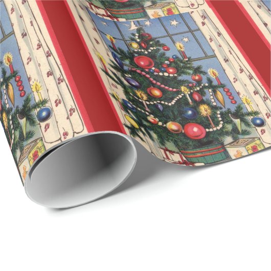 Weihnachtsbaumwrapping Paper Geschenkpapier (Rolleneckpunkt)