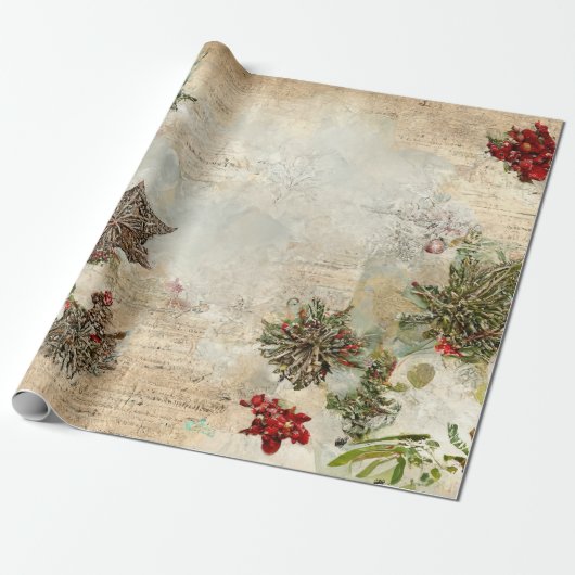 Weihnachtsbaumwrapping Paper Geschenkpapier (Ungerollt)