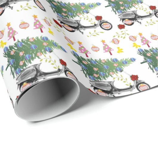 Weihnachtsbaumwrapping Paper Geschenkpapier (Rolleneckpunkt)