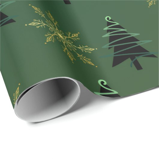 Weihnachtsbaumwrapping Paper Geschenkpapier (Rolleneckpunkt)