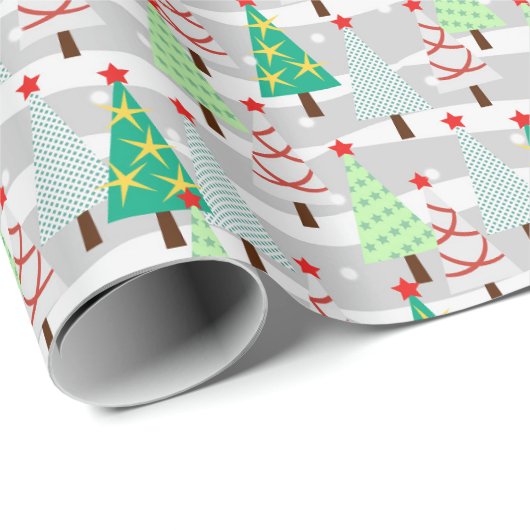 Weihnachtsbaumwrapping Paper Geschenkpapier (Rolleneckpunkt)