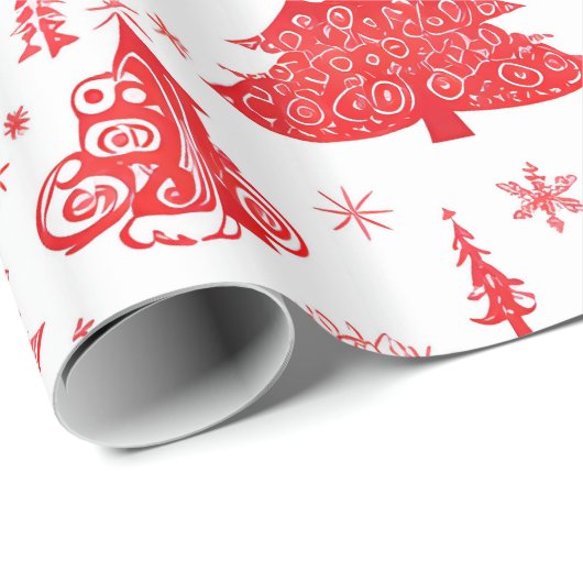 Weihnachtsbaumwrapping Paper Geschenkpapier (Rolleneckpunkt)
