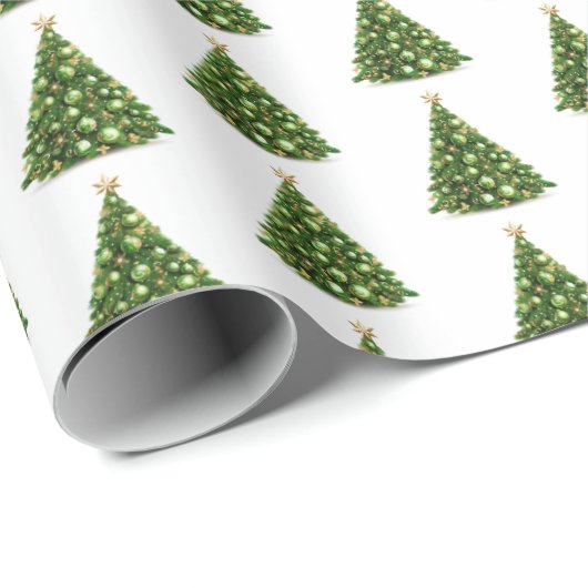Weihnachtsbaumwrapping Paper Geschenkpapier (Rolleneckpunkt)