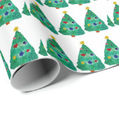 Weihnachtsbaumwrapping Paper Geschenkpapier (Rolleneckpunkt)