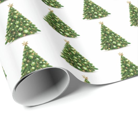 Weihnachtsbaumwrapping Paper Geschenkpapier (Rolleneckpunkt)
