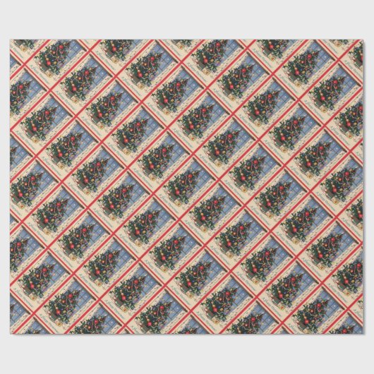 Weihnachtsbaumwrapping Paper Geschenkpapier (Flach)