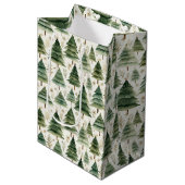 Weihnachtsbaumwrapping Paper Mittlere Geschenktüte (Vorderseite Schrägansicht)