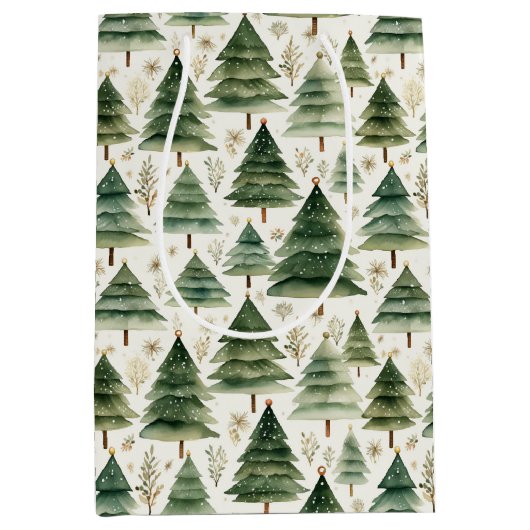 Weihnachtsbaumwrapping Paper Mittlere Geschenktüte (Vorderseite)