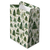 Weihnachtsbaumwrapping Paper Mittlere Geschenktüte (Rückseite Schrägansicht)