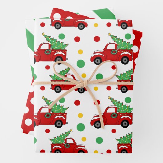 Weihnachtsbaumwrapping Paper Set Geschenkpapier Set (Beispiel)