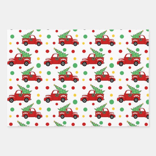 Weihnachtsbaumwrapping Paper Set Geschenkpapier Set (Vorderseite)