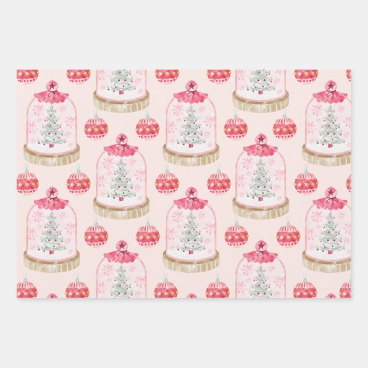 Weihnachtsbaumwrapping Paper Sheets Geschenkpapier Set (Vorderseite)