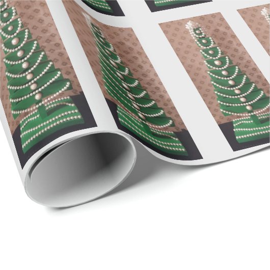 Weihnachtsbaumwrapppapier Geschenkpapier (Rolleneckpunkt)