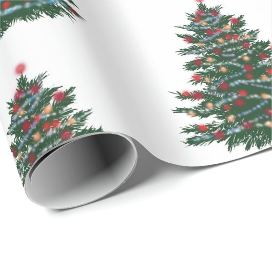 Weihnachtsbaumwrapppapier Geschenkpapier (Rolleneckpunkt)