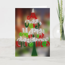 Weihnachtsbaumwünsche Feiertagskarte