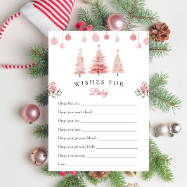 Weihnachtsbaumwünsche für Babyduschkarte Einladung