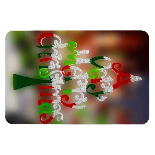 Weihnachtsbaumwünsche Magnet (Horizontal)