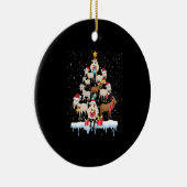 Weihnachtsbaumziegen T Shirt Keramik Ornament (Rechts)