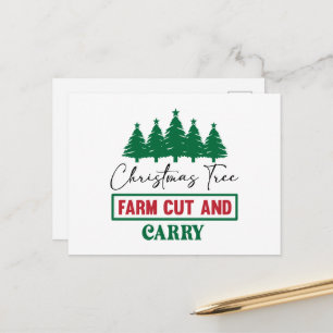 Weihnachtsbaumzucht Feiertagspostkarte
