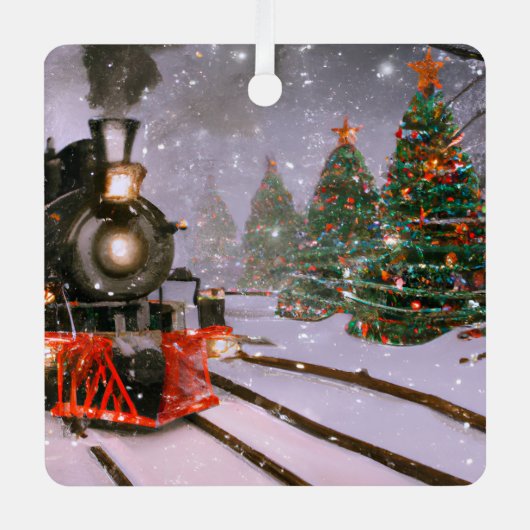 Weihnachtsbaumzug Metal Ornament Aus Metall (Vorderseite)