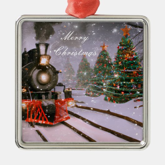 Weihnachtsbaumzug Ornament Aus Metall (Vorne)