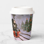 Weihnachtsbaumzug Pappbecher (Rückseite)