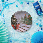 Weihnachtsbaumzug Pappteller (Party)