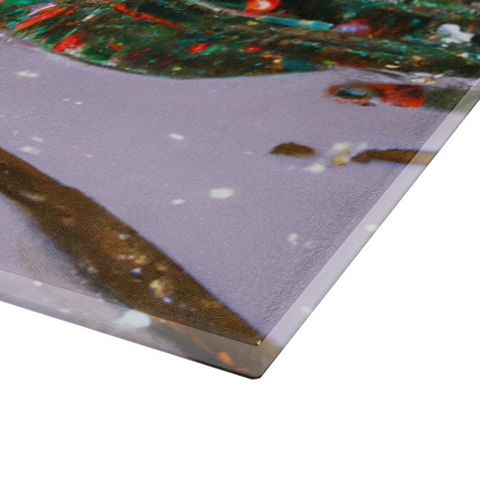 Weihnachtsbaumzug Schneidebrett (Ecke)