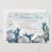 Weihnachtsbaumzweig, Balls Company Weihnachts-Part Einladung (Vorderseite)