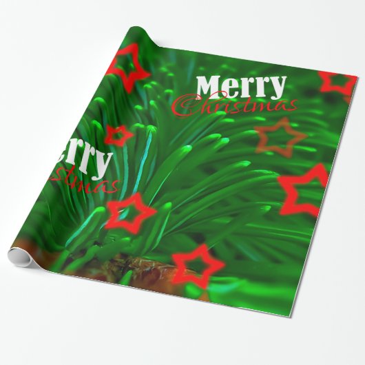 Weihnachtsbaumzweig Geschenkpapier (Ungerollt)