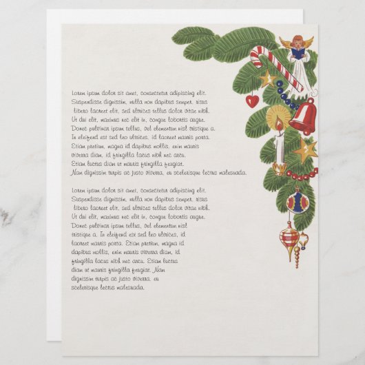 Weihnachtsbaumzweig mit Angel, richtig (Vorne/Hinten)