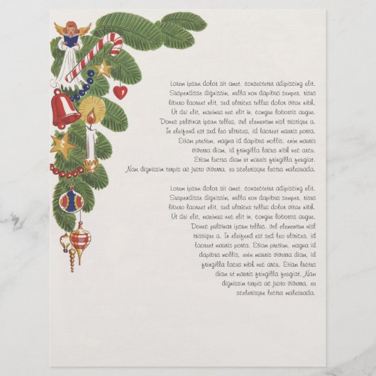 Weihnachtsbaumzweig mit Angel, verlassen (Vorderseite)