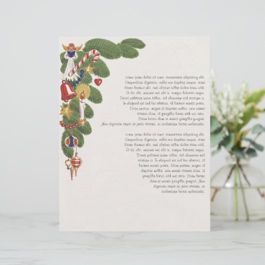 Weihnachtsbaumzweig mit Angel, verlassen (Stehend Vorderseite)