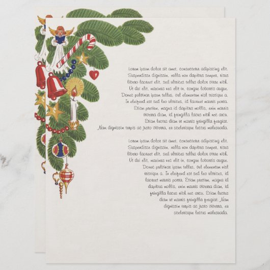 Weihnachtsbaumzweig mit Angel, verlassen (Vorne/Hinten)