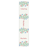 Weihnachtsbaumzweig mit Schneeflockendekorationen Kurzer Tischläufer (Vorderseite)