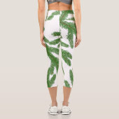Weihnachtsbaumzweige Capri Leggings (Rückseite)