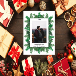 Weihnachtsbaumzweige Foto Magnetkarte