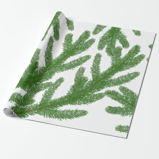 Weihnachtsbaumzweige Geschenkpapier (Ungerollt)