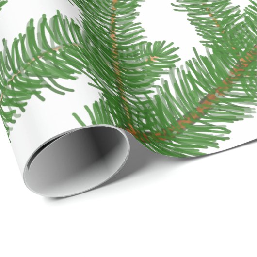 Weihnachtsbaumzweige Geschenkpapier (Rolleneckpunkt)