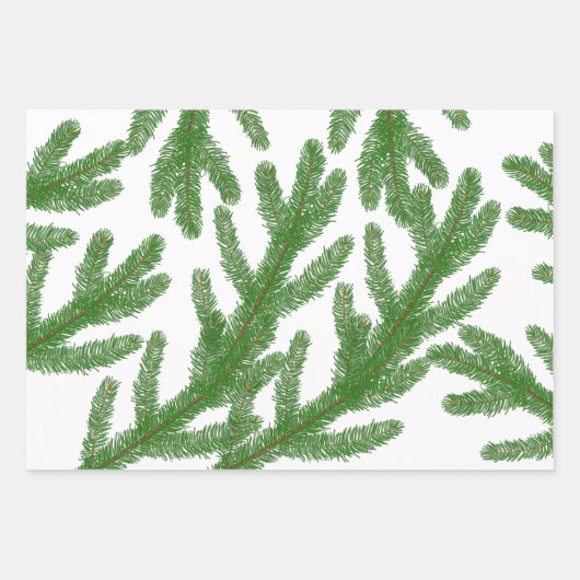 Weihnachtsbaumzweige Geschenkpapier Set (Vorderseite 3)