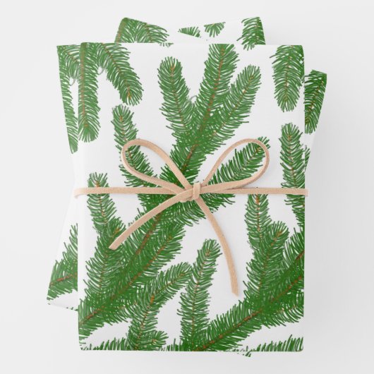 Weihnachtsbaumzweige Geschenkpapier Set (Beispiel)