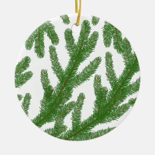 Weihnachtsbaumzweige Grüne Tanne Ornament (Vorne)