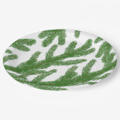 Weihnachtsbaumzweige Pappteller (Schrägansicht)